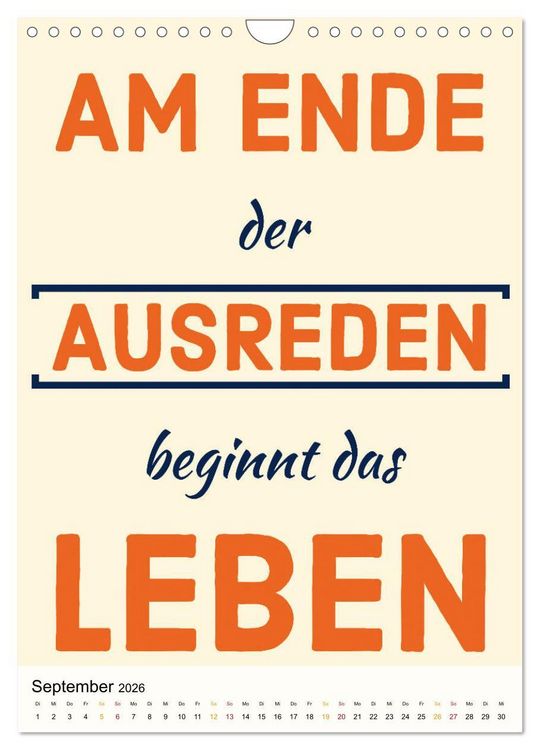 Produktbild: Dein monatlicher Motivationsschub: Das Leben wird nicht leichter, Du wirst nur st&auml;rker. (Wandkalender 2026 DIN A4 hoch), CALVENDO Monatskalender