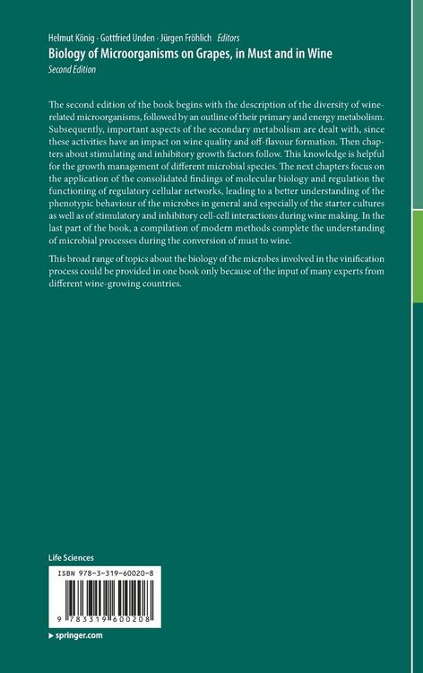 Produktbild: Biology of Microorganisms on Grapes, in Must and in Wine