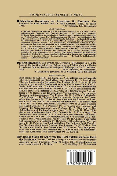 Produktbild: Die Biochemie des Karzinoms