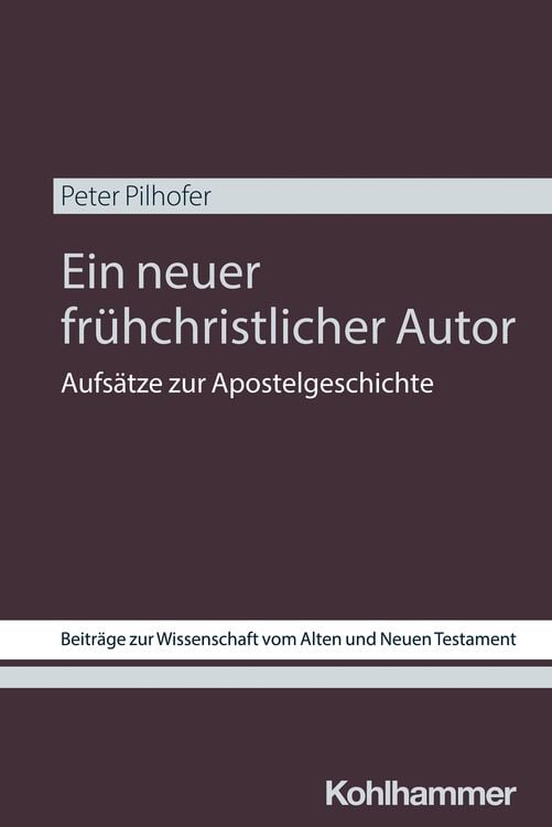 Bild vom Artikel Ein neuer frühchristlicher Autor vom Autor Peter Pilhofer