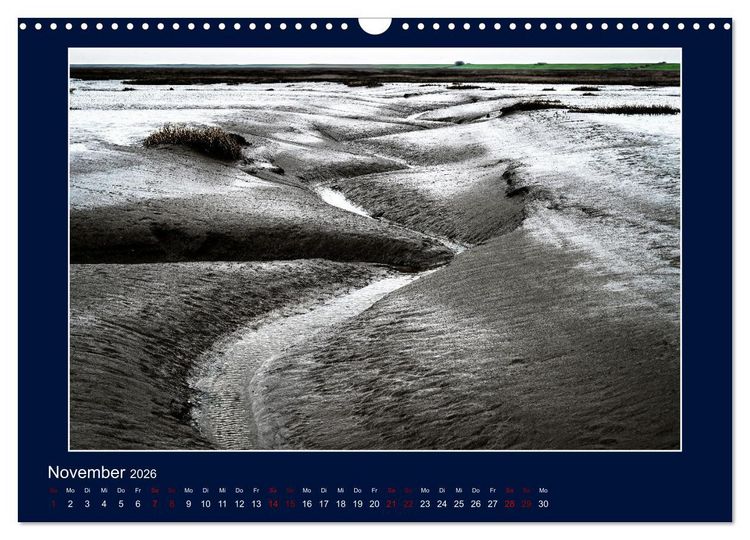 Produktbild: Wolken, Watt und Wellen. Fotografische Impressionen vom Jadebusen. (Wandkalender 2026 DIN A3 quer), CALVENDO Monatskalender