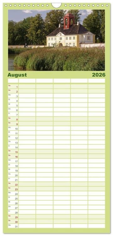 Produktbild: Familienplaner 2026 - Schl&ouml;sser in D&auml;nemark mit 5 Spalten (Wandkalender, 21 x 45 cm) CALVENDO