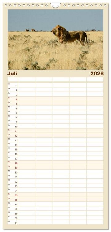 Produktbild: Familienplaner 2026 - Facetten Namibias mit 5 Spalten (Wandkalender, 21 x 45 cm) CALVENDO