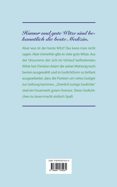Produktbild: Ziemlich lustige Gedichte