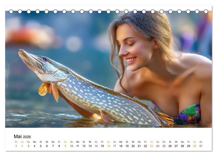 Produktbild: Hei&szlig; auf Hecht (Tischkalender 2026 DIN A5 quer), CALVENDO Monatskalender