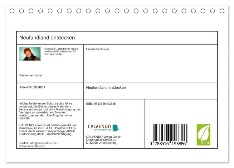 Produktbild: Neufundland entdecken (Tischkalender 2026 DIN A5 quer), CALVENDO Monatskalender