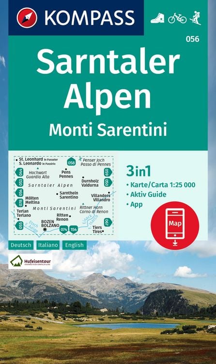 Produktbild: KOMPASS Wanderkarte 056 Sarntaler Alpen, Monti Sarentini 1:25.000
