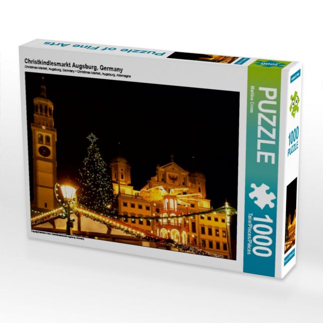 Produktbild: CALVENDO Puzzle Christkindlesmarkt Augsburg, Germany | 1000 Teile Lege-Gr&ouml;&szlig;e 64x48cm Foto-Puzzle f&uuml;r gl&uuml;ckliche Stunden