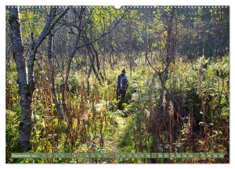 Produktbild: Wandern - In Norwegen und Schweden (hochwertiger Premium Wandkalender 2027 DIN A2 quer), Kunstdruck in Hochglanz