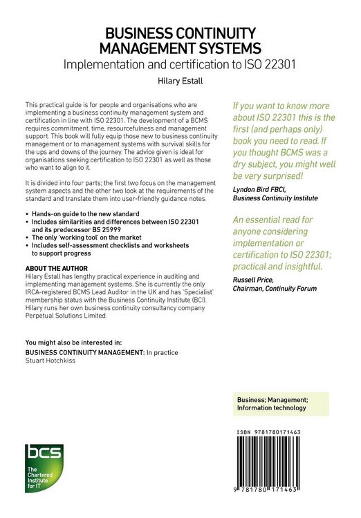 Produktbild: Business Continuity Management Systems