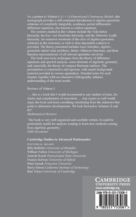 Produktbild: Soliton Equations and Their Algebro-Geometric Solutions