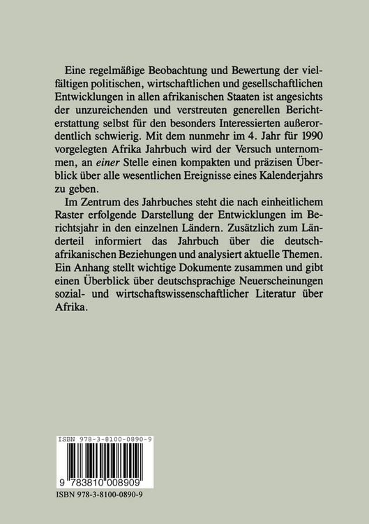 Produktbild: Afrika Jahrbuch 1990