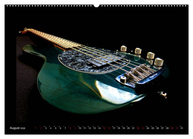 Produktbild: Rockgitarren im Blitzlicht (hochwertiger Premium Wandkalender 2026 DIN A2 quer), Kunstdruck in Hochglanz
