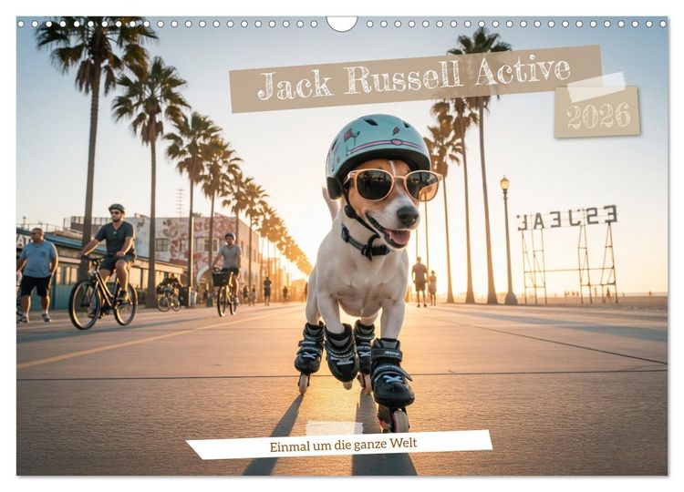 Produktbild: Jack Russel Active (Wandkalender 2026 DIN A3 quer), CALVENDO Monatskalender