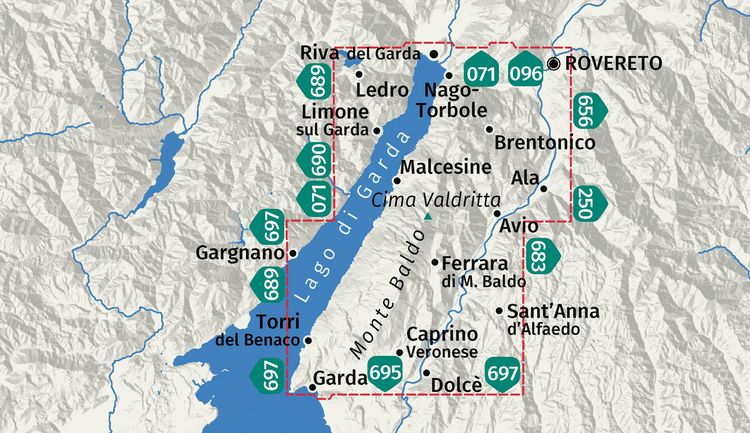 Produktbild: KOMPASS Wanderkarte 129 Monte Baldo, Malcesine, Nago-Torbole, Garda 1:25.000