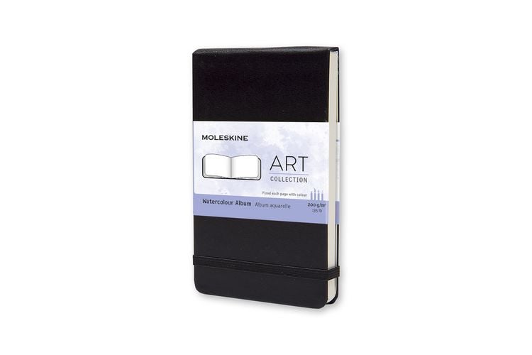 Produktbild: Moleskine Aquarellalbum, P/A6, 200g-Aquarellpapier, Hard Cover, Schwarz