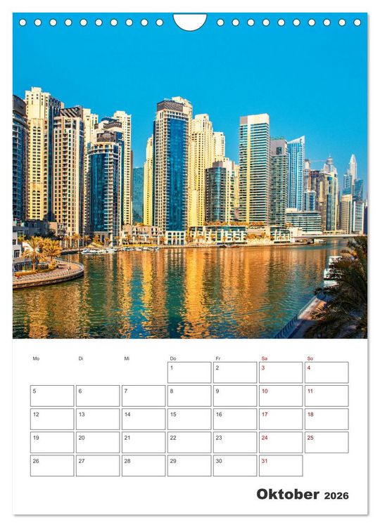 Produktbild: Dubai - Urlaubsplaner (Wandkalender 2026 DIN A4 hoch), CALVENDO Monatskalender