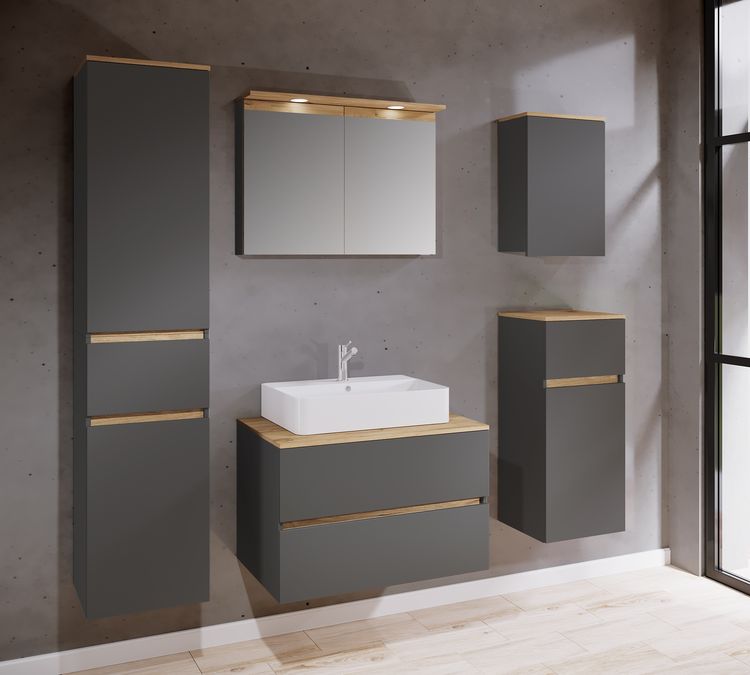 Produktbild: 4-tlg. Badm&ouml;bel-Set mit Waschbecken Cosila-I 111cm