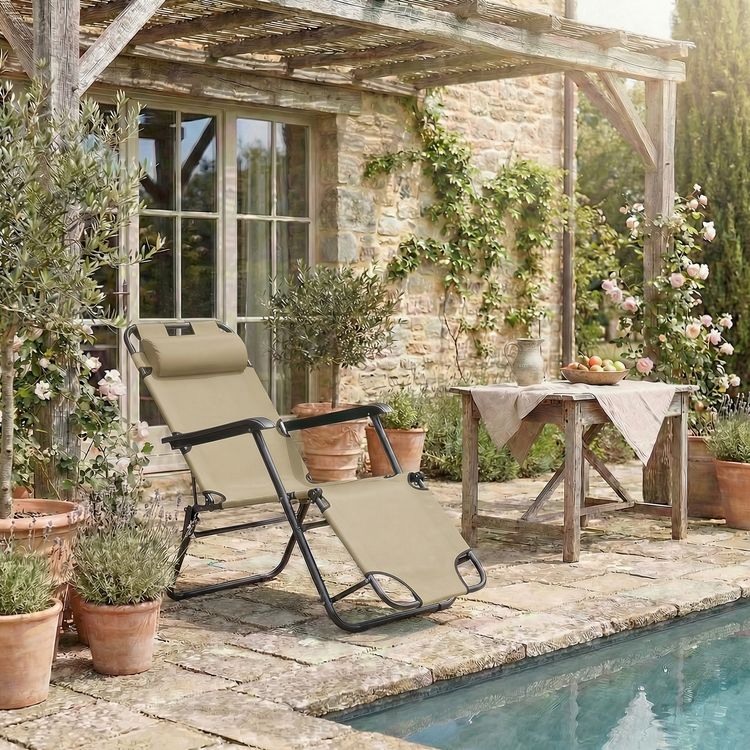 Produktbild: Sonnenliege Liegestuhl Gartenstuhl Camping Maltosa