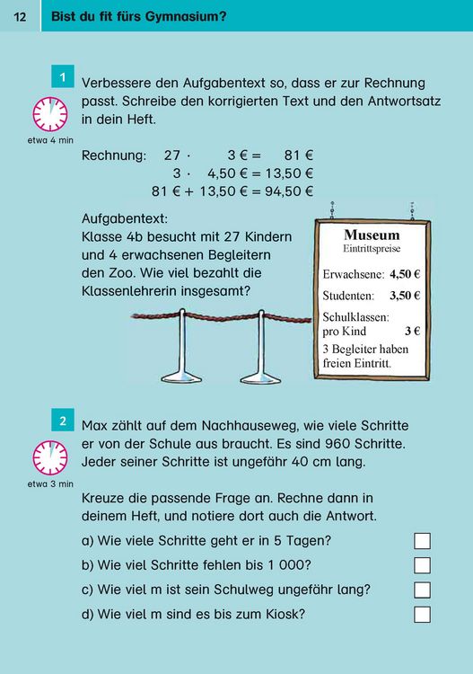 Produktbild: Sicher ins Gymnasium Mathematik Textaufgaben 4. Klasse