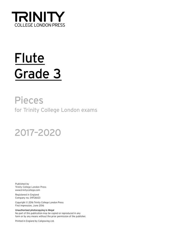 Produktbild: TRINITY COLLEGE LOND: Trinity College London: Flute Exam Pie