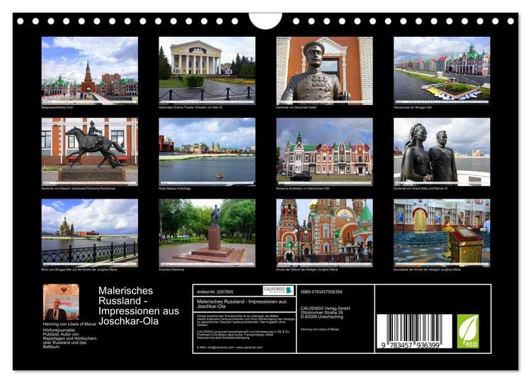 Produktbild: Malerisches Russland - Impressionen aus Joschkar-Ola (Wandkalender 2026 DIN A4 quer), CALVENDO Monatskalender