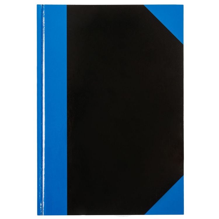 Produktbild: Idena Notizbuch Kladde liniert 96 Blatt 70g/m&sup2; schwarz/blau DIN A5