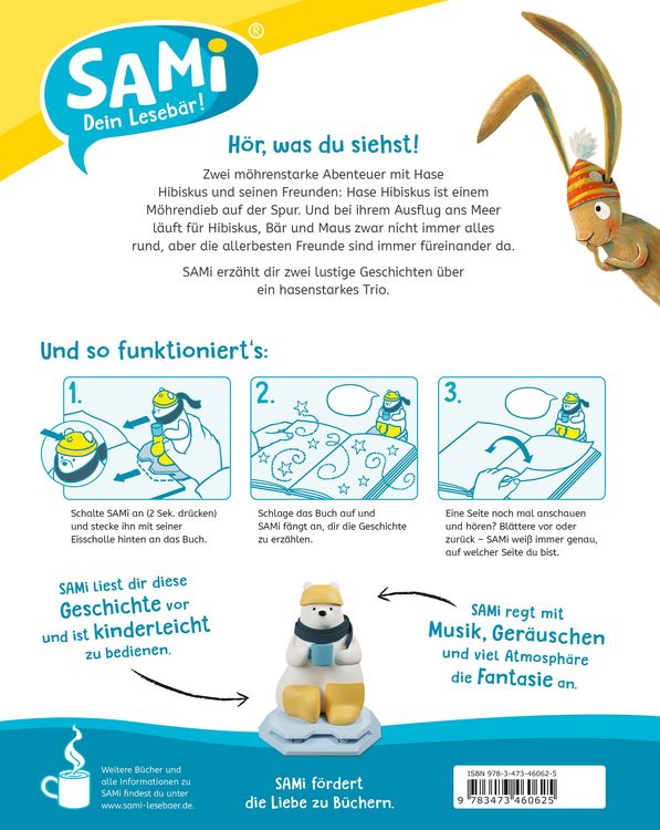 Produktbild: SAMi &ndash; dein Leseb&auml;r - Hase Hibiskus - Zwei m&ouml;hrenstarke Abenteuer