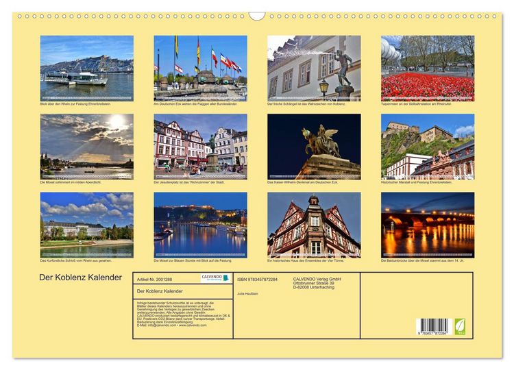 Produktbild: Der Koblenz Kalender (Wandkalender 2026 DIN A2 quer), CALVENDO Monatskalender