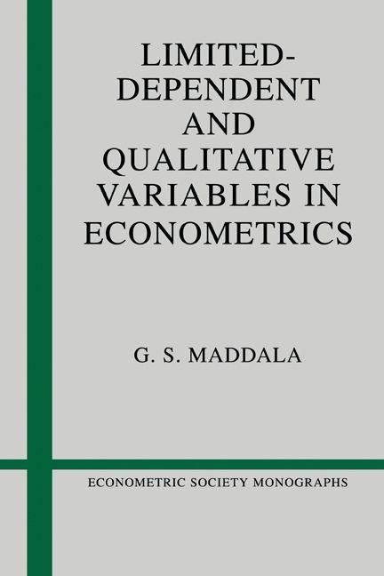Produktbild: Limited-Dependent and Qualitative Variables in Econometrics
