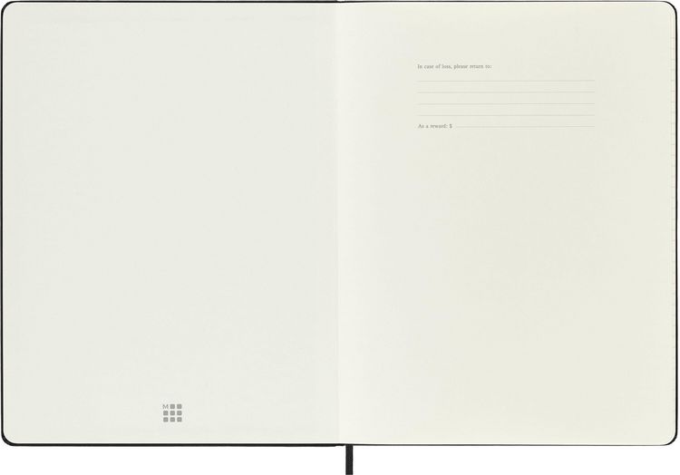 Produktbild: Moleskine 12 Monate Wochen Notizkaledner 2027, XL, 1 Wo = 1 Seite, rechts linierte Seite, fester Einband, Schwarz