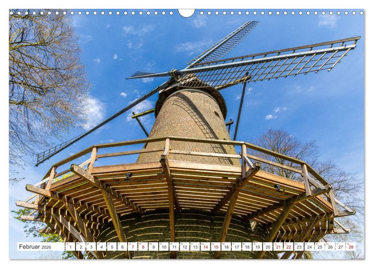 Produktbild: Besondere Windm&uuml;hlen am Niederrhein (Wandkalender 2026 DIN A3 quer), CALVENDO Monatskalender
