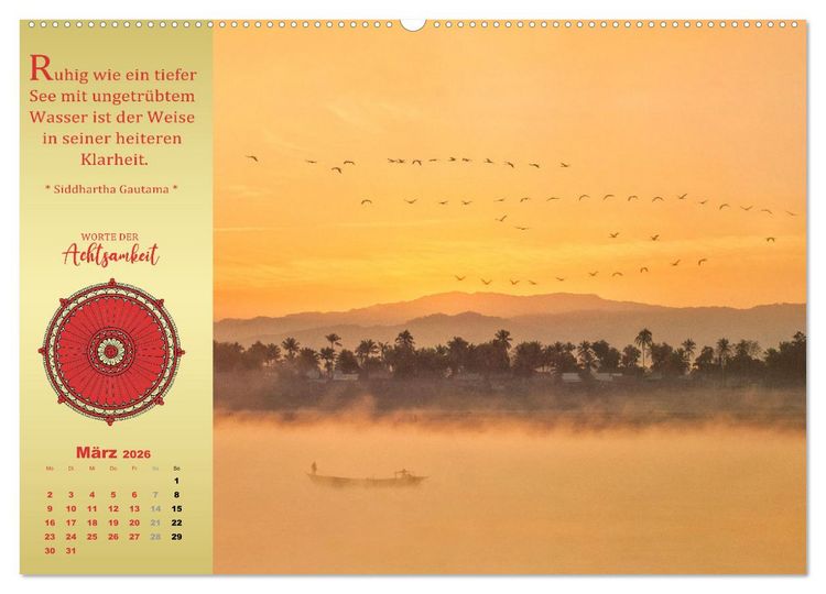 Produktbild: Wege der Achtsamkeit - In der Ruhe liegt die Kraft (hochwertiger Premium Wandkalender 2026 DIN A2 quer), Kunstdruck in Hochglanz
