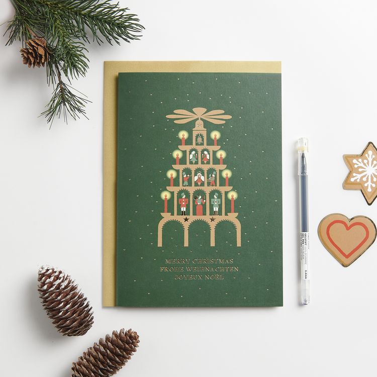 Produktbild: Kartenset A5, Weihnachtspyramide MIX