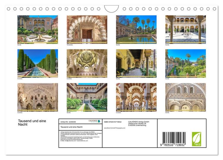 Produktbild: Tausend und eine Nacht (Wandkalender 2026 DIN A4 quer), CALVENDO Monatskalender