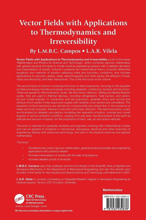 Produktbild: Vector Fields with Applications to Thermodynamics and Irreversibility