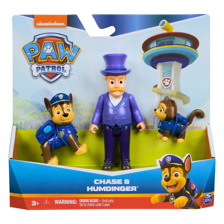 Produktbild: PAW Patrol Hero Pups Actionfiguren-Set mit Chase Hundefigur, Chaos-K&auml;tzchen Figur und B&uuml;rgermeister Besserwisser Figur