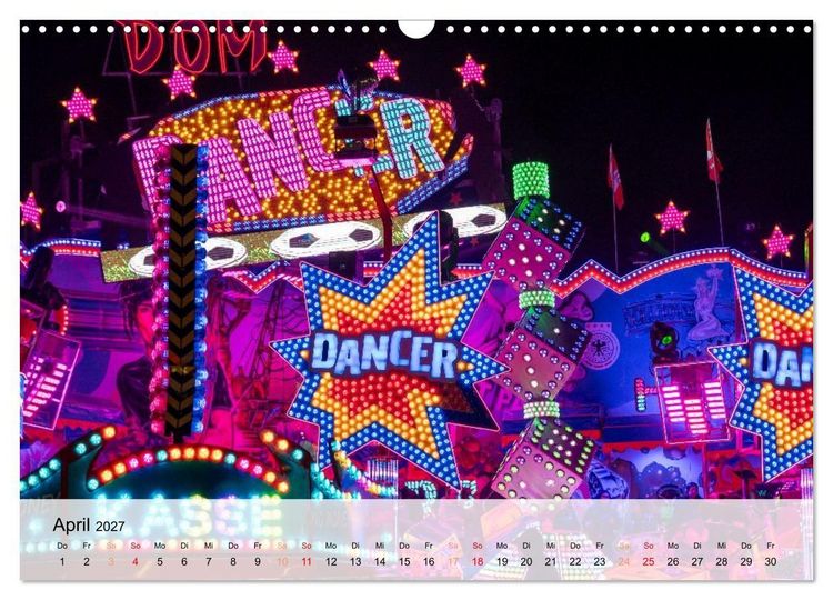 Produktbild: Lichterzauber auf dem Hamburger Dom (Wandkalender 2027 DIN A3 quer), CALVENDO Monatskalender