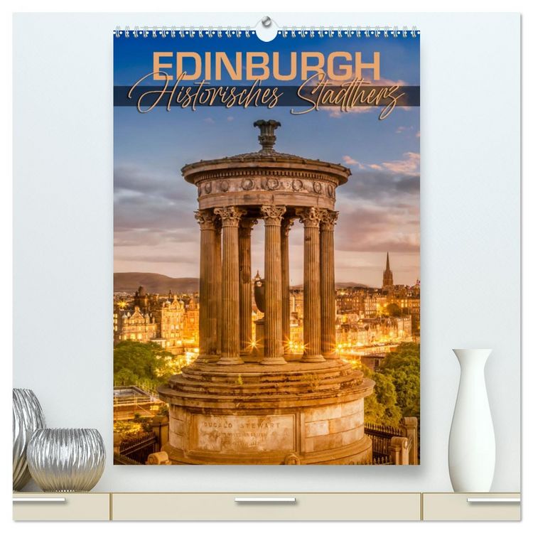 Produktbild: EDINBURGH Historisches Stadtherz (hochwertiger Premium Wandkalender 2026 DIN A2 hoch), Kunstdruck in Hochglanz
