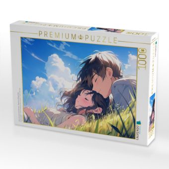 Produktbild: CALVENDO Puzzle Lass uns zusammen tr&auml;umen - P&auml;rchen im Manga Style | 1000 Teile Lege-Gr&ouml;&szlig;e 64x48cm Foto-Puzzle f&uuml;r gl&uuml;ckliche Stunden