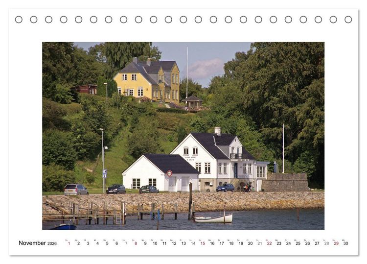 Produktbild: D&auml;nemark - Flensborg Fjord und Inselwelt (Tischkalender 2026 DIN A5 quer), CALVENDO Monatskalender