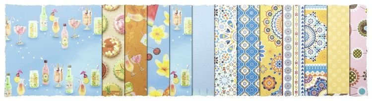 Produktbild: URSUS Spezialpapiere Design Paper Pack Glitter Happy Hour, 30 Blatt