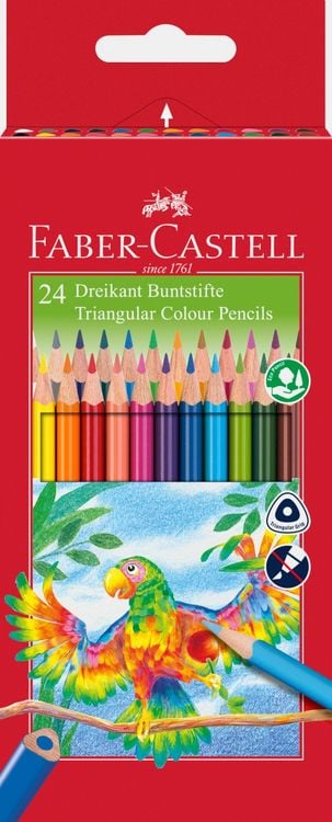 Produktbild: Faber-Castell Buntstifte Dreikant 24er Set