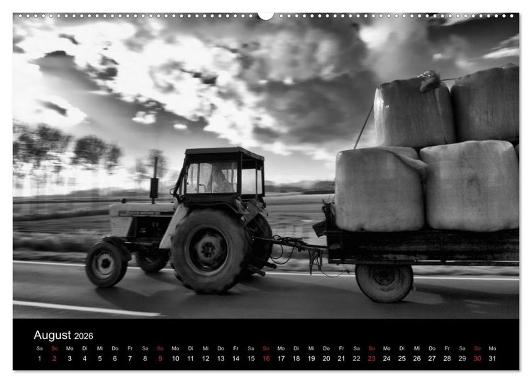 Produktbild: Ost-Friesische Schwarz-Wei&szlig;-Ansichten (Wandkalender 2026 DIN A2 quer), CALVENDO Monatskalender