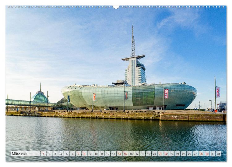 Produktbild: Bremerhaven Stadtansichten (Wandkalender 2026 DIN A2 quer), CALVENDO Monatskalender