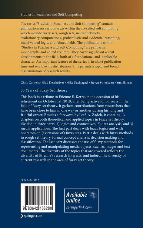 Produktbild: 35 Years of Fuzzy Set Theory