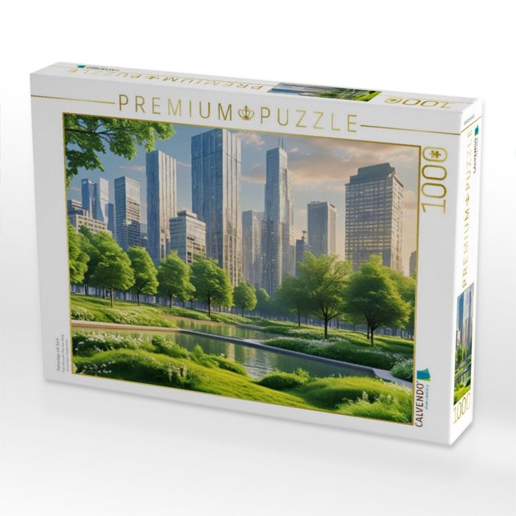 Produktbild: CALVENDO Puzzle Parkanlage mit Teich | 1000 Teile Lege-Gr&ouml;&szlig;e 64x48cm Foto-Puzzle f&uuml;r gl&uuml;ckliche Stunden