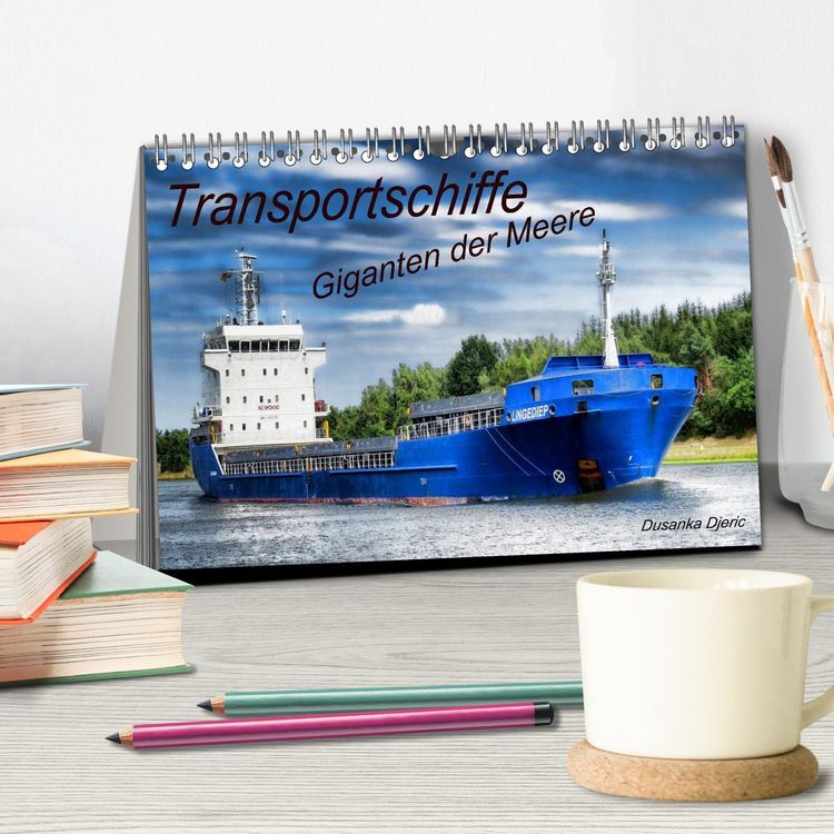 Produktbild: Transportschiffe Giganten der Meere (Tischkalender 2026 DIN A5 quer), CALVENDO Monatskalender