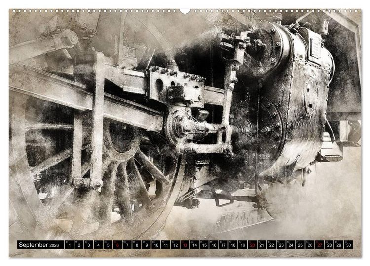 Produktbild: Dampflok Impressionen (Wandkalender 2026 DIN A2 quer), CALVENDO Monatskalender