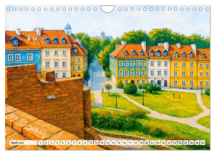 Produktbild: Warschau Impressionen - Historische Orte in leuchtenden Farben (Wandkalender 2027 DIN A4 quer), CALVENDO Monatskalender